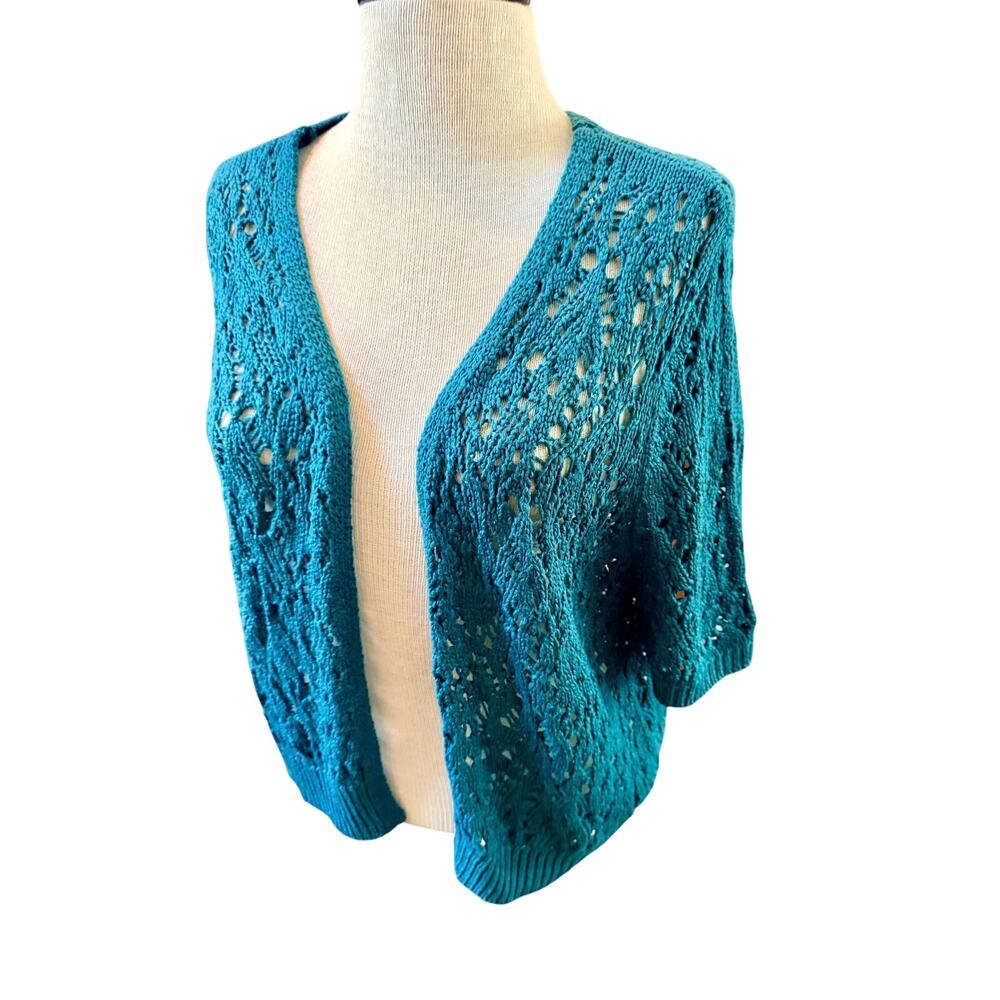 ana Women's Open Crochet Cardigan Size XL